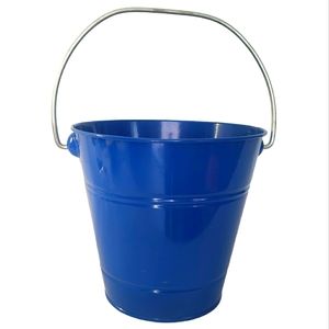 Metal Bucket Blue For Party Decorations